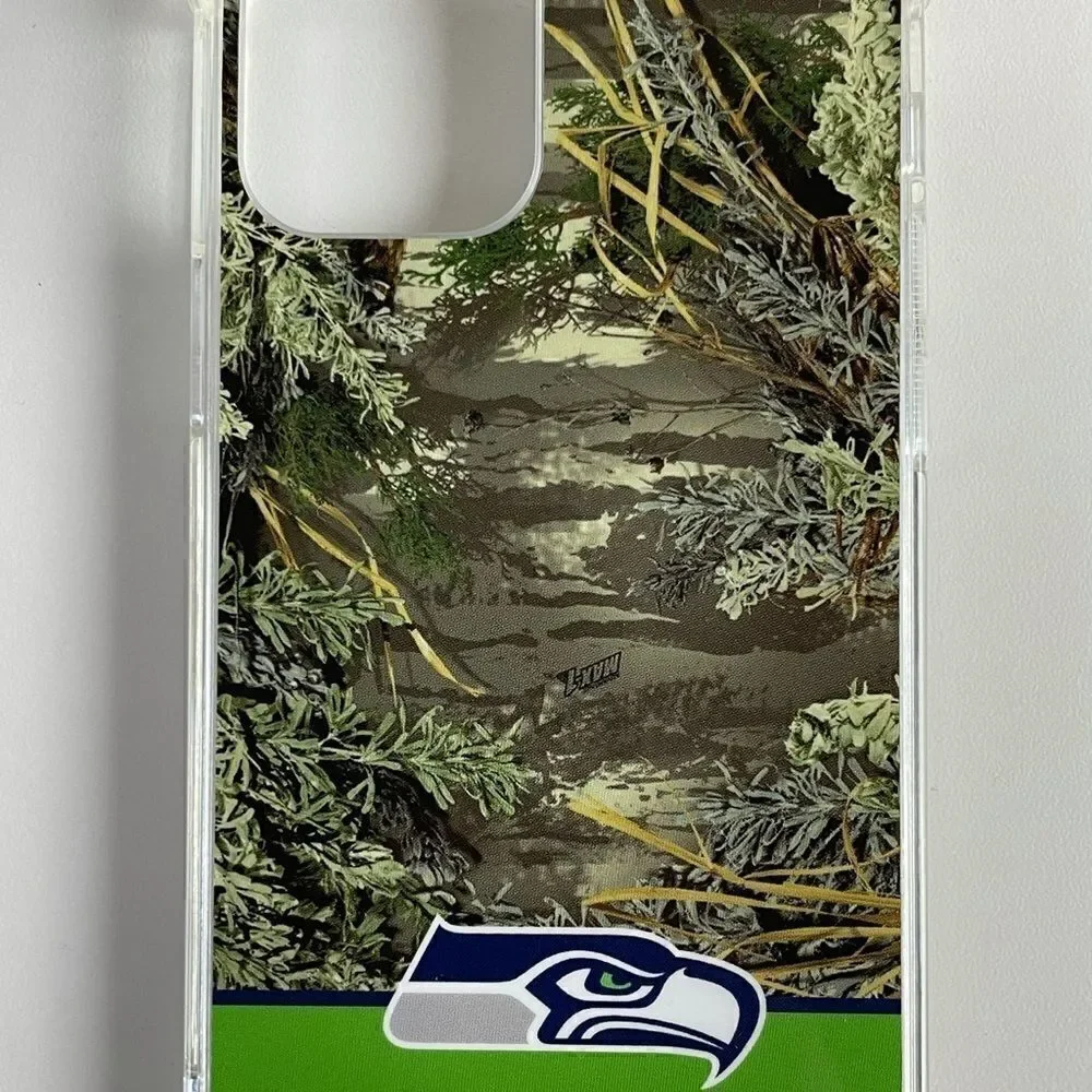 IPhone 10 Camo and Seahawks Phone Case